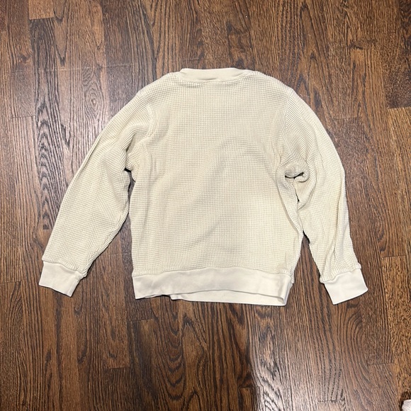 Ivory waffle knit J. Crew sweater - Picture 2 of 3